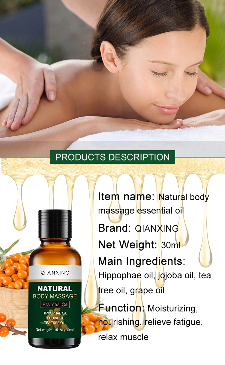 Private Label Skin Care SPA Quality Fast Absorbed Body Massage Essential Oil